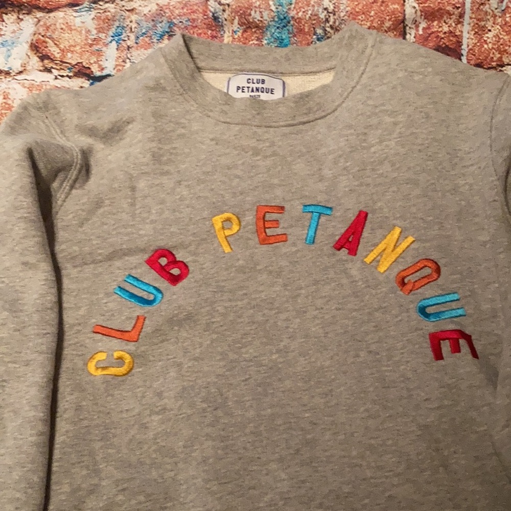 Madewell x Club Petanque™ Rainbow University Sweatshirt| Sz XS - Picture 5 of 9